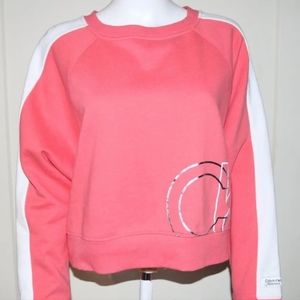 Calvin Klein Performance Women's Long Sleeve Crew Neck Crop Fleece Pullover, XXL